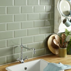 Metro Sage Ceramic Wall 100x200mm